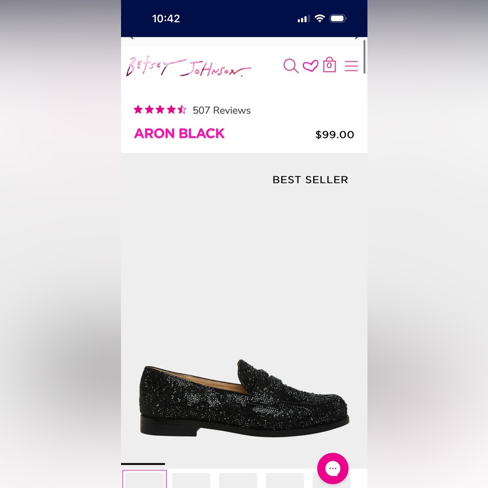 Betsy Johnson Aron black loafers